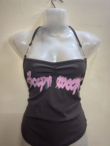 Halter Neck Top with Chain Detail