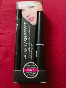 3 In 1 Msacara , Eyeliner, Eyebrow Pencil