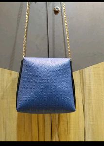 Blue Chain Crossbody Bag