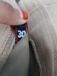 Beige Pull-On Pants