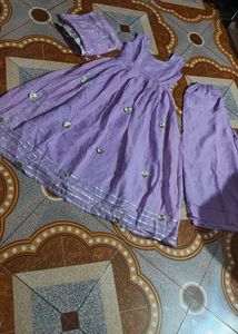 Elegant Lavender Kurta Set with Dupatta
