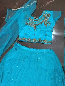 Sky blue Lahenga with duppata