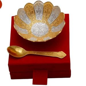 METALMASTERY Silver & Gold Plated Bowl  N Sling Ba