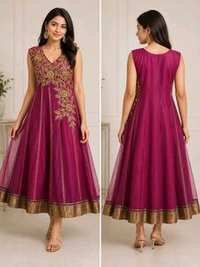 Gorgeous Pink & Gold Embellished Kurta Set