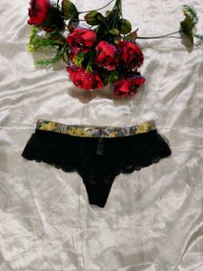 Black Lace Thong