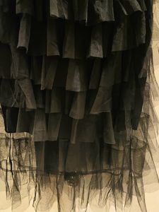 Elegant Black Tiered Tulle Skirt