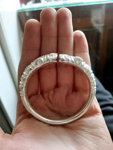 Lion Face Kada Pure Silver