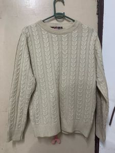 Cream Cable Knit Sweater