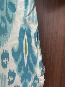Elegant Teal Ikat Print Kurta