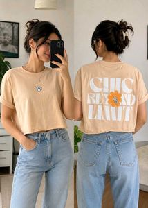 Cropped T-Shirt with back design