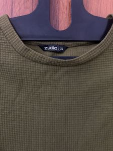 🫒Ruched Olive Green Long Sleeve Top