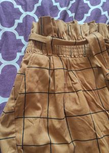 SALE ! Brown Checked Casual Pants