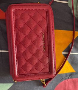 Quilted Boxy Long Wallet Red (unused)new  Original