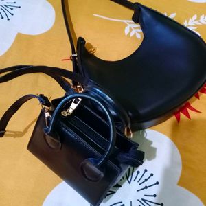 Set of 2 Black Handbags