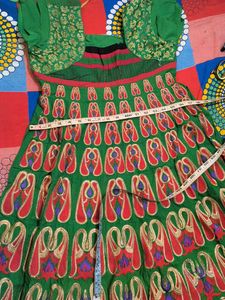 Green Embroidered Lehenga Choli Set