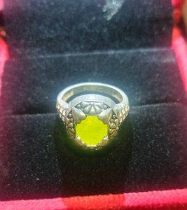 Gemstone Silver Ring Vintage design