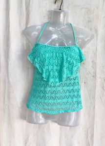 Aqua Lace Bikini Top