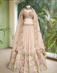 Noor Royale Beige Lehenga with Stones, Sequin
