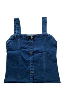 Denim Sleeveless A-Line Dress
