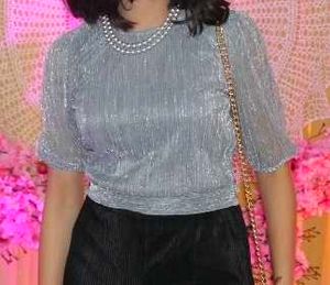 Sparkling Silver Party Top