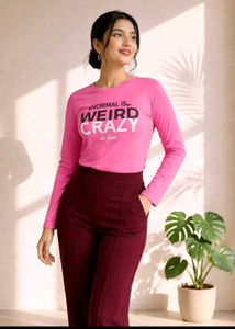 Pink Graphic Long Sleeve Top