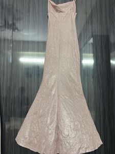 Sparkly Pink Spaghetti Strap Gown