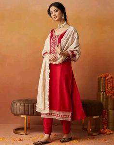 Elegant Red Kurta Set