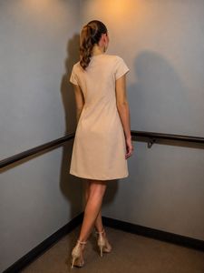 Beige Mini Dress
