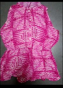 Pink Tie-Dye Mini Dress