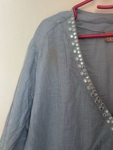 Elegant  Kurta with Mirror Work