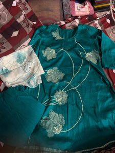 Teal Kurta Set with Dupatta