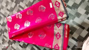 Rani Pink Banarasi Silk Saree