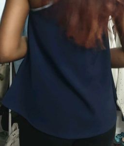 Navy blue cape top