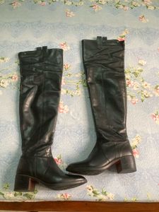 Classic Black Thigh High Boots