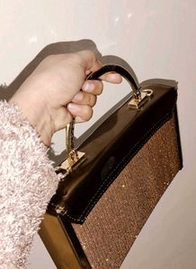 Sparkling Gold &amp; Brown Clutch