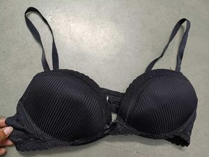 Black Ribbed Bra
