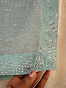 Brand New Elegant Stone Work Pastel Saree
