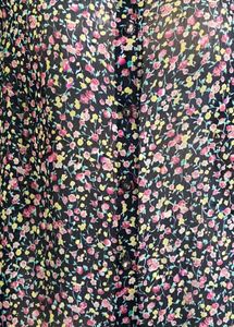 Chic Floral Print Sheer Blouse