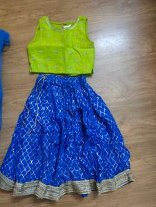 Vibrant Blue Lehenga Choli Set with Dupatta