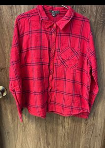 Red Plaid Flannel Shirt