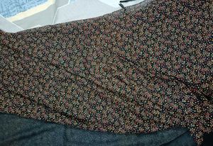Floral Print Saree with Lace