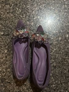 Ket Importa Sparkling Embellished Purple Heels