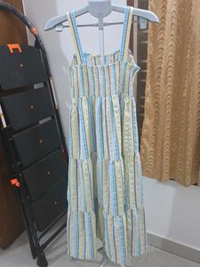 Striped Tiered Maxi Dress