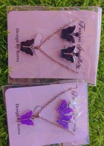 Cute Butterfly Necklace &amp; Earring Set