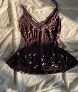 Boho Embroidered y2k Top