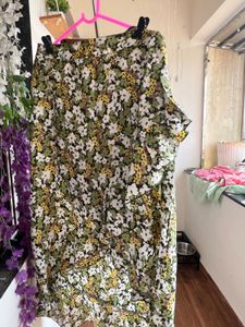 Floral Print Midi Skirt