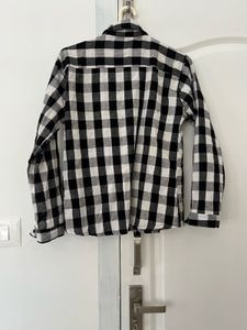 Classic Black &amp; White Plaid Shirt