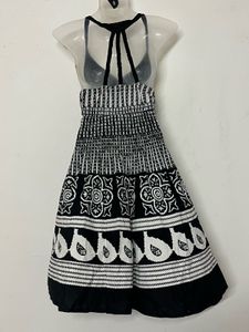 Pintresty Boho Black &amp; White Smocked Dress