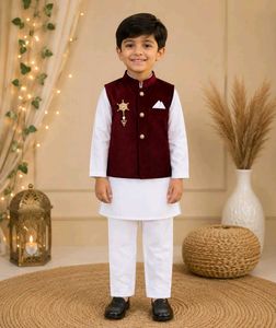 Boys Kurta Set with Nehru Jacket