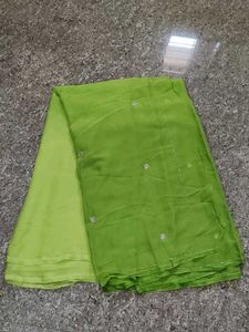 Green Embellished Saree